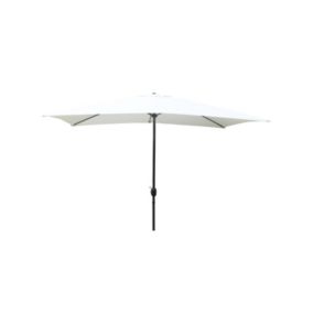 Parasol droit rectangulaire 2,93 x 1,93 m écru SPEZIA degrés Parasol droit rectangulaire 2,93 x 1,93 m écru SPEZIA