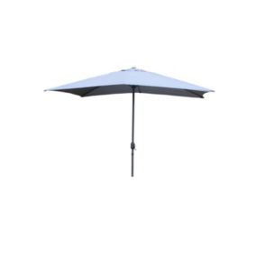 Parasol droit rectangulaire 2,93 x 1,93 m gris SPEZIA degrés Parasol droit rectangulaire 2,93 x 1,93 m gris SPEZIA