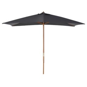 Parasol droit rectangulaire de jardin grande taille dim. 3L x 2l x 2,5H m anthracite