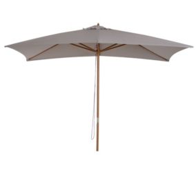 Parasol droit rectangulaire de jardin grande taille dim. 3L x 2l x 2,5H m gris