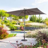 Parasol droit rectangulaire Loompa 3X2 m ardoise Hesperide