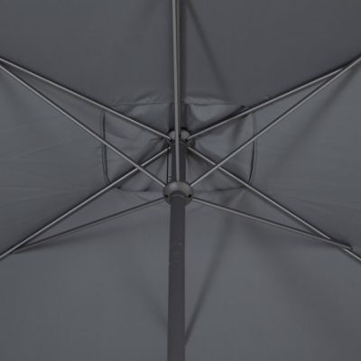 Parasol droit rectangulaire Loompa 3X2 m ardoise Hesperide