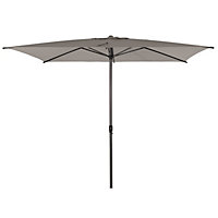 Parasol droit rectangulaire Loompa 3X2 m Taupe Hesperide