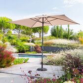 Parasol droit rectangulaire Loompa 3X2 m Taupe Hesperide