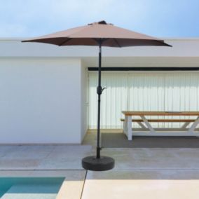 Parasol droit rond 2,5 x 2,5 m chocolat degrés COME