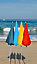 Parasol droit - rond - coloris multicolore - L.180 x l.180 cm