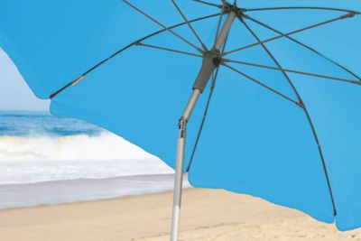 Parasol droit - rond - coloris multicolore - L.180 x l.180 cm