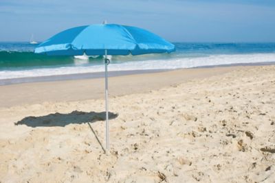 Parasol droit - rond - coloris multicolore - L.180 x l.180 cm
