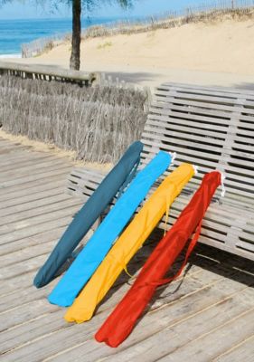 Parasol droit - rond - coloris multicolore - L.180 x l.180 cm