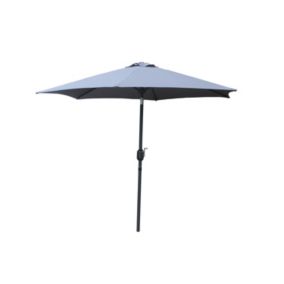 Parasol droit rond diamètre 2,5 m gris COME degrés Parasol droit rond diamètre 2,5 m gris COME