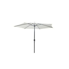 Parasol droit rond diamètre 2,94 m écru PORTOFINO degrés Parasol droit rond diamètre 2,94 m écru PORTOFINO