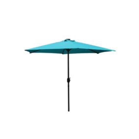 Parasol droit rond led diamètre 2,66 m bleu AMALFI degrés Parasol droit rond led diamètre 2,66 m bleu AMALFI