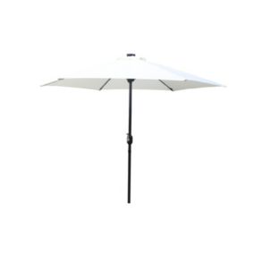 Parasol droit rond led diamètre 2,66 m écru AMALFI degrés Parasol droit rond led diamètre 2,66 m écru AMALFI