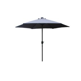 Parasol droit rond led diamètre 2,66 m gris AMALFI degrés Parasol droit rond led diamètre 2,66 m gris AMALFI