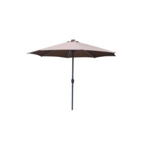 Parasol droit rond led diamètre 2,92 m chocolat MANAROLA degrés Parasol droit rond led diamètre 2,92 m chocolat MANAROLA