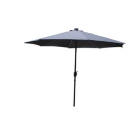 Parasol droit rond led diamètre 2,92 m gris MANAROLA degrés Parasol droit rond led diamètre 2,92 m gris MANAROLA