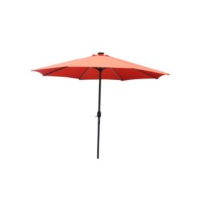 Parasol droit rond led diamètre 2,92 m terracotta MANAROLA degrés Parasol droit rond led diamètre 2,92 m terracotta MANAROLA