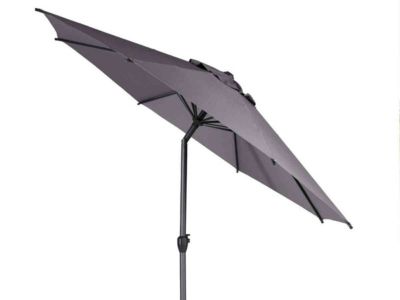 Parasol droit rond Loompa Ardoise - 3 m - Hespéride