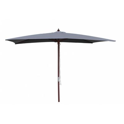 Parasol en bois rectangulaire 297x191 cm toile grise PISE degrés Parasol en bois rectangulaire 297x191 cm toile grise PISE