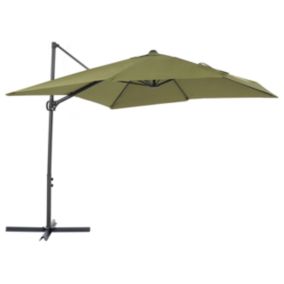 Parasol en porte-à-faux vert 2,45 x 2,45 m MONZA II