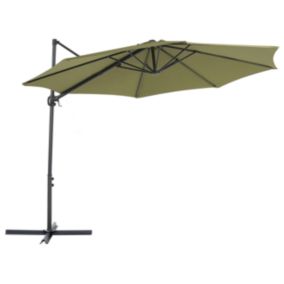 Parasol en porte-à-faux vert 2,95 m SAVONA II