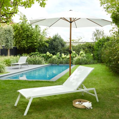 Parasol GoodHome Capraia blanc ø300 cm