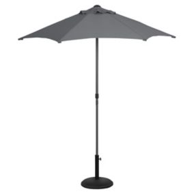 Parasol GoodHome Carambole gris ø200 cm