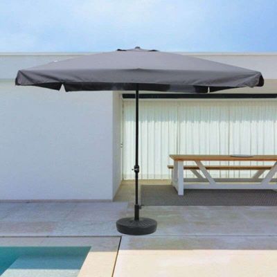 Parasol gris carré 295 x 295 m degrés PALERME