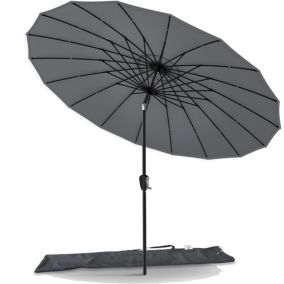 Parasol inclinable 270cm Shanghai avec housse de protection gris VOUNOT