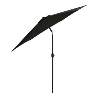Parasol inclinable de jardin manivelle toile polyester imperméabilisée haute densité 180 g/m² dia. 2,7 x 2,35H m alu