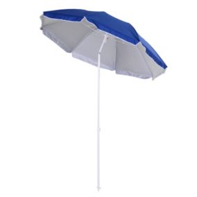 Parasol inclinable octogonal de plage dia. 150 cm tissu polyester haute densité anti-UV mât démontable sac de transport inclus