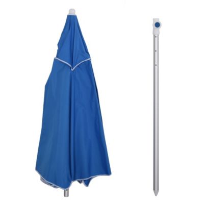 Parasol inclinable octogonal dia. 190 cm polyester haute densité anti-UV hauteur réglable mât alu sac de transport inclus