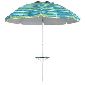 Parasol inclinable réglable de plage protection UV50+ dia. 190 cm sac et porte-gobelets inclus
