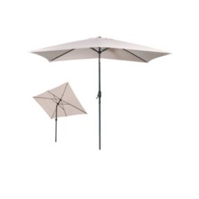 Parasol inclinable rectangulaire beige 200x300 cm