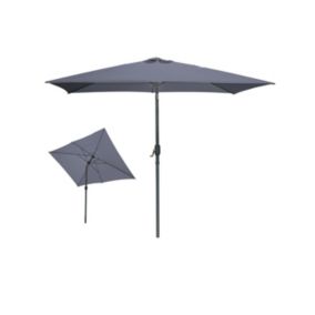 Parasol inclinable rectangulaire gris anthracite 200x300cm