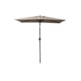 Parasol inclinable rectangulaire taupe 135x210cm