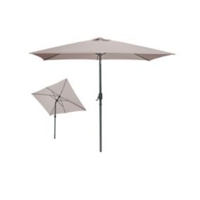 Parasol inclinable rectangulaire taupe 200x300 cm