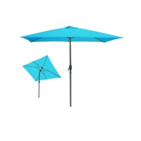 Parasol inclinable rectangulaire turquoise 200x300 cm