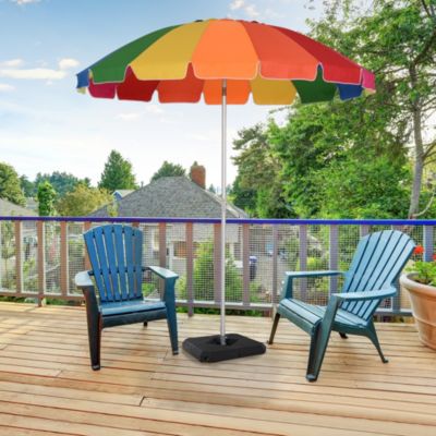 Parasol inclinable rond dia. 220 cm tissu polyester haute densité anti-UV mât démontable alu sac de transport inclus