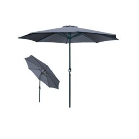 Parasol inclinable rond gris anthracite diamètre 300cm