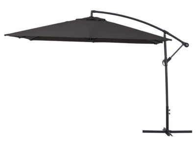 Parasol jardin déporté  Alu "Ilios 3"  Carré  3 x3 m  Noir