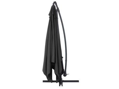 Parasol jardin déporté  Alu "Ilios 3"  Carré  3 x3 m  Noir