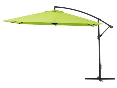 Parasol jardin déporté  Alu "Ilios 3"  Carré  3 x3 m  Vert