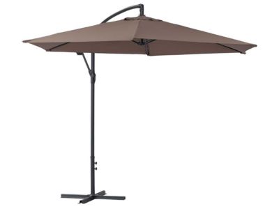 Parasol jardin déporté Alu "Ilios"  Rond  Diametre 3 m  Taupe