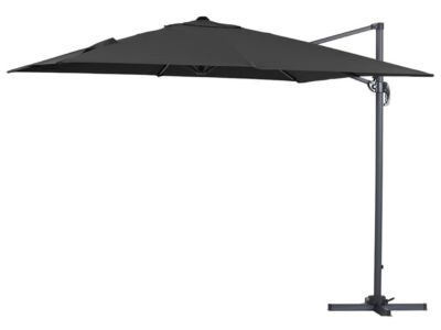 Parasol jardin déporté alu "Sun 3" 3 x 3 m  Noir