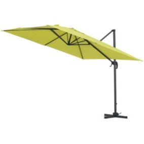 Parasol jardin déporté alu "Sun 3" 3 x 3 m  Vert