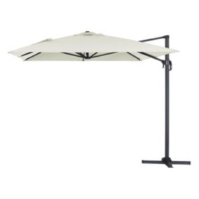 Parasol jardin déporté alu "Sun 4" 3 x 4 m  Ecru