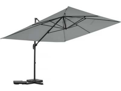 Parasol jardin déporté en aluminium "Sky 4"  3 x 4 m  Gris