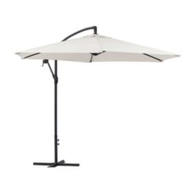 Parasol jardin déporté "Ilios"  Ecru