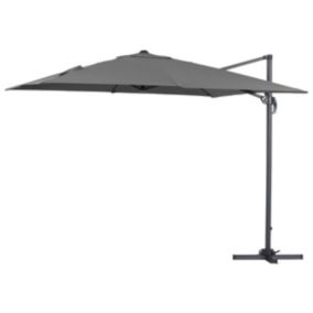 Parasol jardin déporté "Sun 3"  3 x 3 m  Gris